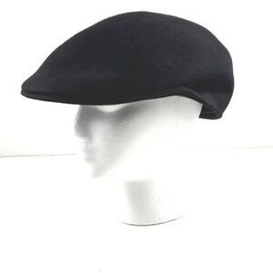Scala Flat Cap Mens One Size Black Wool Felt Ivy Driving Hat Newsboy Classic
